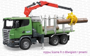 Bruder 03524 Scania R z dźwigiem i pniami
