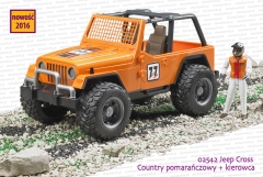 02542 Jeep Cross country pomarańczowy + figurka kierowcy