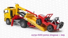 Bruder 02750 MAN pomoc drogowa + Jeep