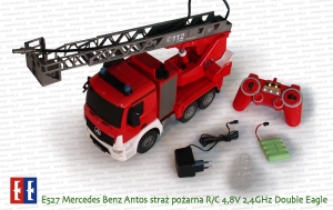 E527 Straż pożarna Mercedes Benz Antos z pompą wodną R/C 4,8V 2,4GHz Double Eagle