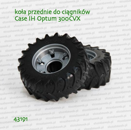 43191 BRUDER Koła przednie odkręcane do ciągników Case IH Optum 300CVX