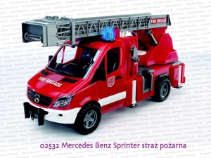 02532 - pozycja do jazdy ze złożonym koszem na końcu drabiny