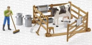 62600 Zagroda + figurka ludzika + krówka