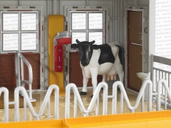 Bruder - 62621 Obora z akcesoriami do mleka + krowa + hodowca