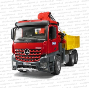 Bruder - 03651 Mercedes Benz Arocs wywrotka z dźwigiem i akcesoriami
