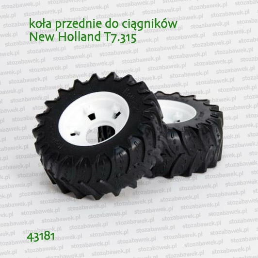 43181 BRUDER Koła przednie odkręcane do ciągników New Holland T7.315