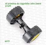 42171 BRUDER Oś przednia do ciągników John Deere serii 02100 (żółte felgi)