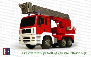 E517 Straż pożarna jak MAN R/C 4,8V 27MHz Double Eagle