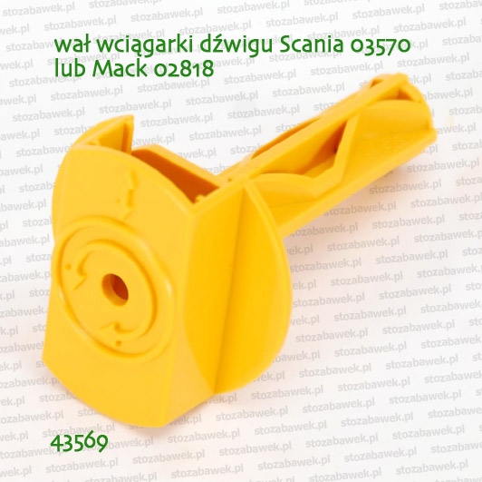 43569 BRUDER Wał bębna dźwigu Scania 03570 lub Mack 02818
