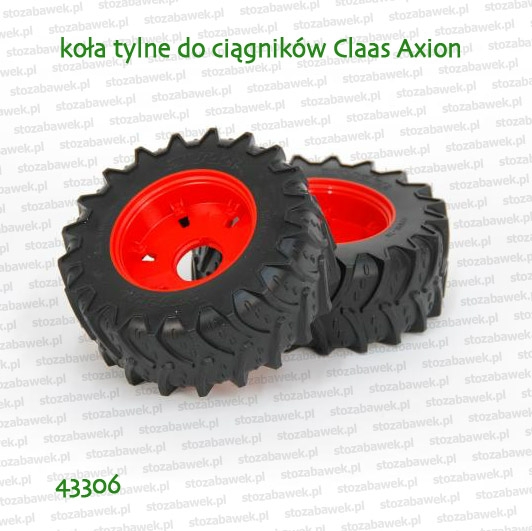 43306 BRUDER Koła tylne odkręcane do ciągników Claas Axion