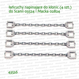 43526 BRUDER Łańcuchy napinające (4 szt.) do burt bocznych dla 03669, 02824, 03524