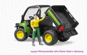 Bruder 02490 Pojazd użytkowy John Deere Gator z kierowcą - odchylana skrzynia ładunkowa