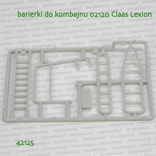 42125 BRUDER Szare barierki i drabina do kombajnu Claas 02120