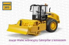 Bruder 02450 Walec Caterpillar z lemieszem