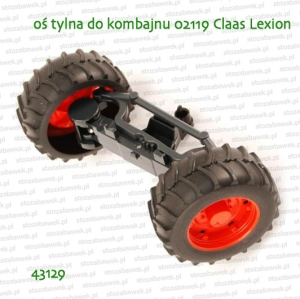 43129 BRUDER Tylna oś z kołami do kombajnu 02119 Claas Lexion