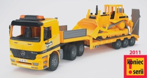 02658 Mercedes Benz Actros z naczepą i wielkim spychaczem Caterpillar (#)