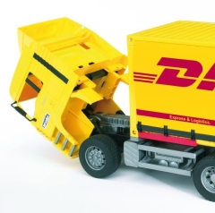 Bruder - 02784 MAN z kontenerem z plandeką i przyczepą DHL