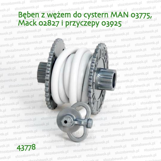 43778 BRUDER Bęben z wężem do cystern MAN TGS 03775, Mack 02827 i przyczepy 03925