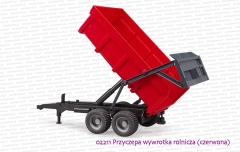 02211 BRUDER Przyczepa wywrotka rolnicza (czerwona)