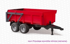 02211 BRUDER Przyczepa wywrotka rolnicza (czerwona)