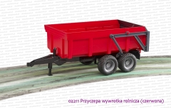 02211 BRUDER Przyczepa wywrotka rolnicza (czerwona)