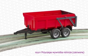 02211 BRUDER Przyczepa wywrotka rolnicza (czerwona)
