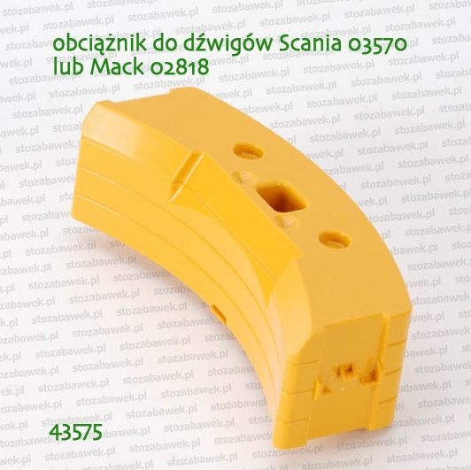43575 BRUDER Obciążnik dźwigu Scania 03570 lub Mack 02818