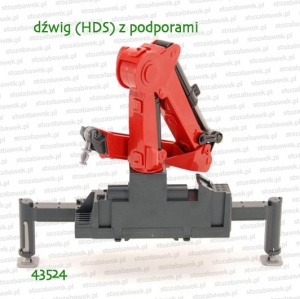 43524 BRUDER Dźwig (HDS) z podporami dla ciężarówek 02824, 03551, 03651, 03669, 03750