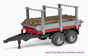 02213 BRUDER Przyczepa do przewozu drewna