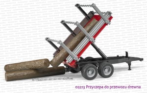 02213 BRUDER Przyczepa do przewozu drewna