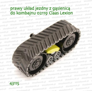 43115 BRUDER Prawy układ jezdny z gąsienicą do kombajnu 02119 Claas Lexion 780