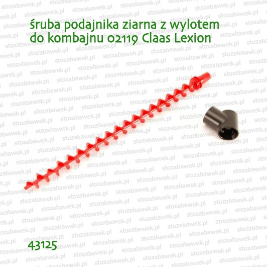43125 BRUDER Śruba podajnika ziarna z wylotem o kombajnu 02119 Claas Lexion 780