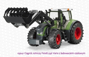 Bruder 03041 Ciągnik rolniczy Fendt 936 Vario z ładowaczem czołowym