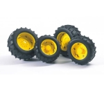 02321 BRUDER Komplet kół do ciągników serii 02000 - żółte