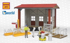 Bruder - 62621 Obora z akcesoriami do mleka + krowa + hodowca