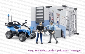 62730 BRUDER Komisariat z quadem, figurką policjanta i przestępcy