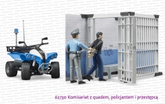 62730 BRUDER Komisariat z quadem, figurką policjanta i przestępcy