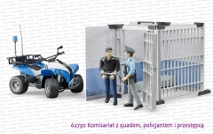 62730 BRUDER Komisariat z quadem, figurką policjanta i przestępcy