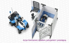 62730 BRUDER Komisariat z quadem, figurką policjanta i przestępcy