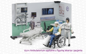 62711 BRUDER Ambulatorium szpitalne z figurką lekarza i pacjenta