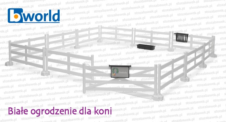 62504 BRUDER Ogrodzenie wybiegu dla koni - białe