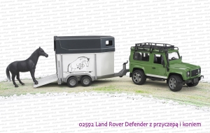 02592 BRUDER Land Rover z przyczepą i koniem