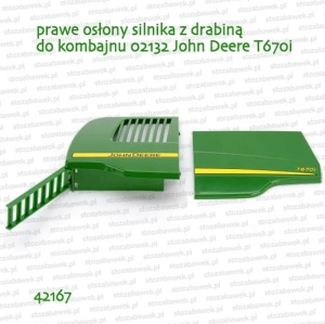42167 BRUDER Prawe osłony silnika z drabiną do kombajnu John Deere 02132