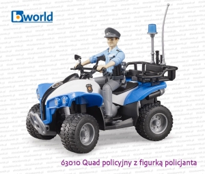 63010 BRUDER Quad policyjny z figurką policjanta