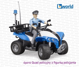63010 BRUDER Quad policyjny z figurką policjanta