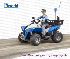 63010 BRUDER Quad policyjny z figurką policjanta