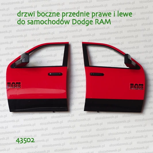 43502 BRUDER Drzwi boczne przednie prawe i lewe do pojazdów Dodge RAM