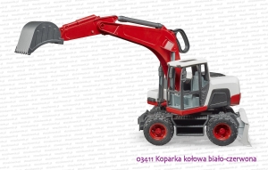 03411 BRUDER Ładowarka kołowa biało-czerwona