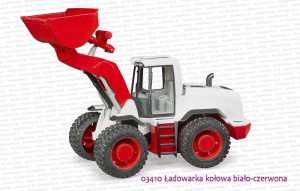 03410 BRUDER Ładowarka kołowa biało-czerwona