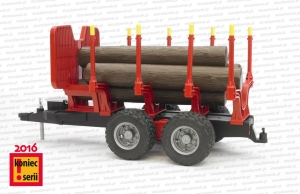 02251 BRUDER Przyczepa leśna z 4 pniami drzew